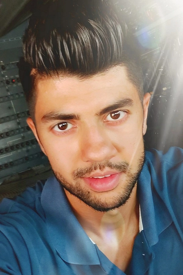 a portrait of Hossein Shamsian